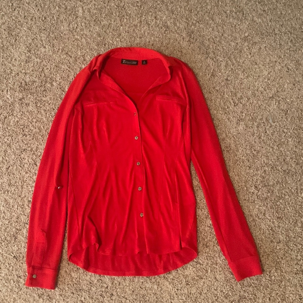 Red dress shirt